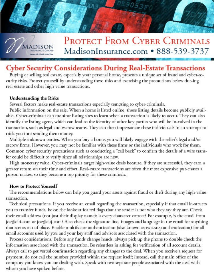 thumbnail of Madison Cyber Real Estate White Paper